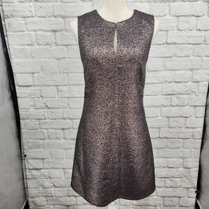 DVF Diane Von Furstenberg Yvette Metallic Lined Dress Size 6